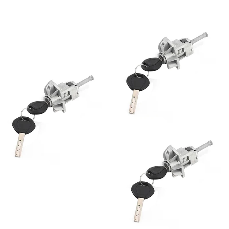 

3X Suitable For 2001-2006 BMW E46 3 Series Door Lock Cylinder Assembly, With 2 Keys 51217019975 Left Front Door
