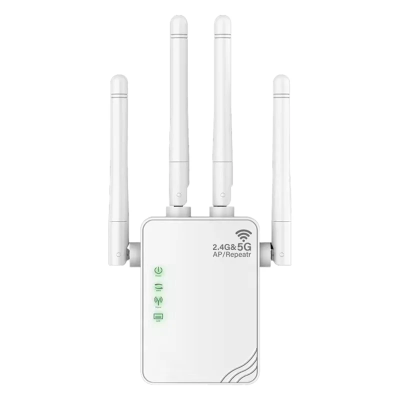 Ripetitore Wifi Wireless Da 1200Mbps Ripetitore Di Segnale Dual Band 2.4G 5G Wifi Extender Abs Us-Plug