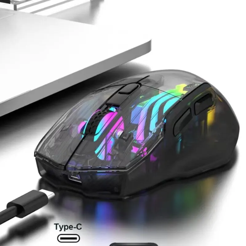 ITLY W01 Wireless Gaming Mouse Bluetooth Wireless Mouse Rechargeable Computer Mouse Gamer Ergonomic Mause Silent USB RGB Mice