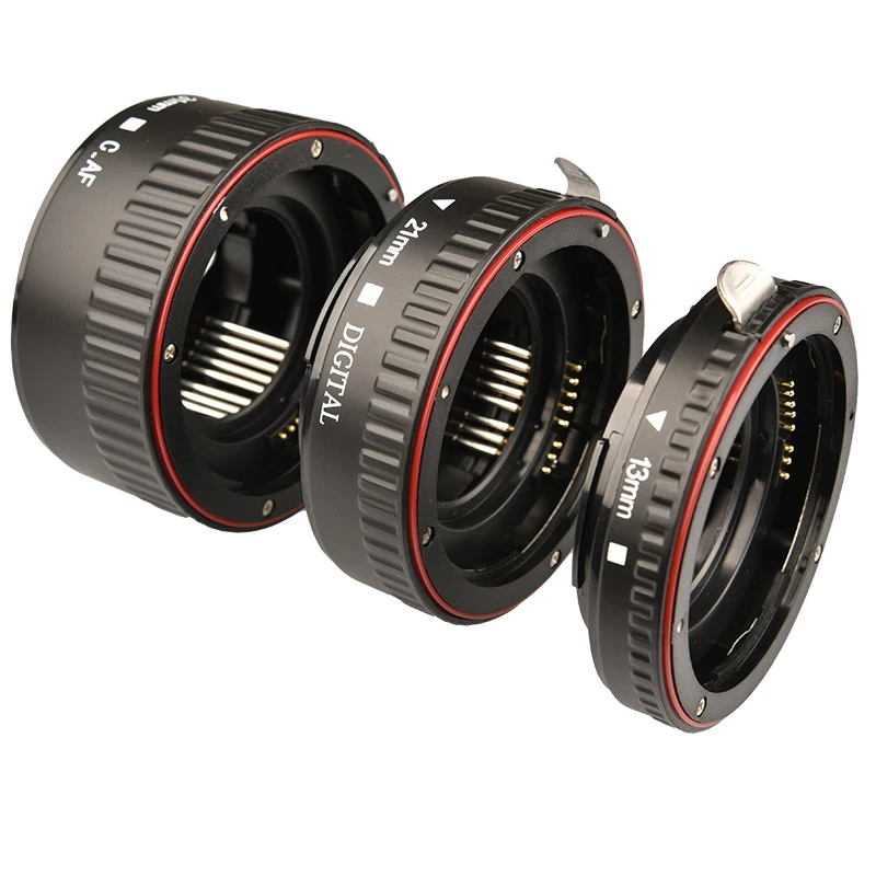 Lens Adapter Macro Extension Tube Set 3Piece Auto Focus Rings and Lens