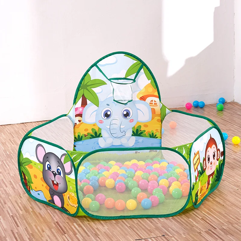120CM Ball Pool with Basket Children Toy Indoor Ocean Ball Pit Playpen Tent Outdoor Toys Gift for Children Kids ball pool