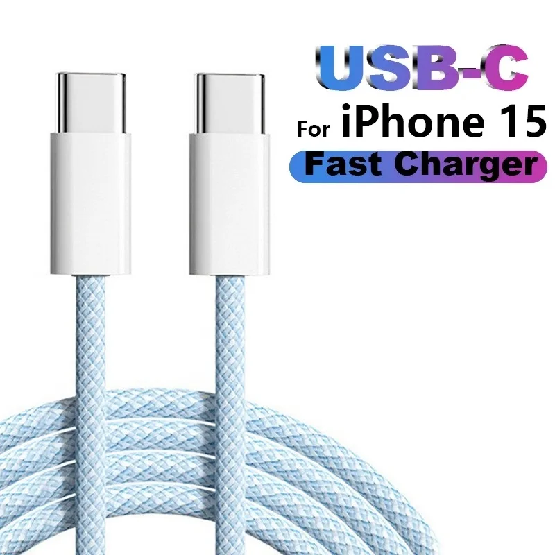 

1M USB C To USB C Charging Cable For iPhone 15 Pro Max Plus Samsung Xiaomi iPad Air Type C To Type C PD Fast Charging Data Cord