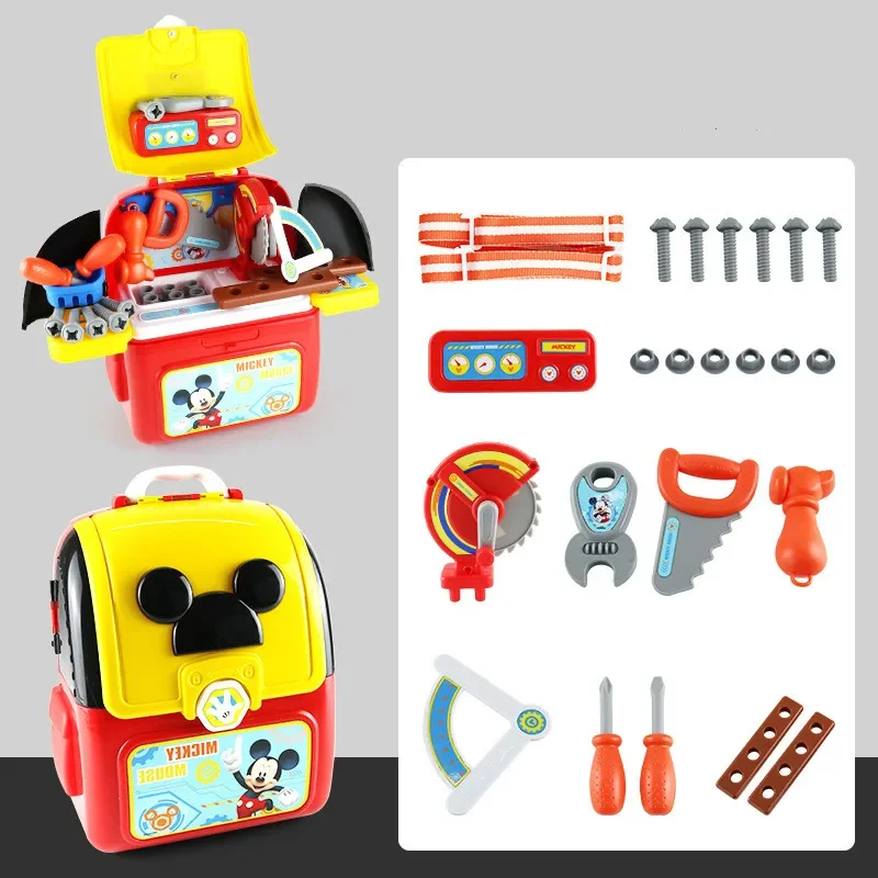 disney-mickey-e-minnie-playset-de-maquiagem-infantil-toolbox-toy-doctor-play-set-mochila-play-house-baby-gift-2-em-1