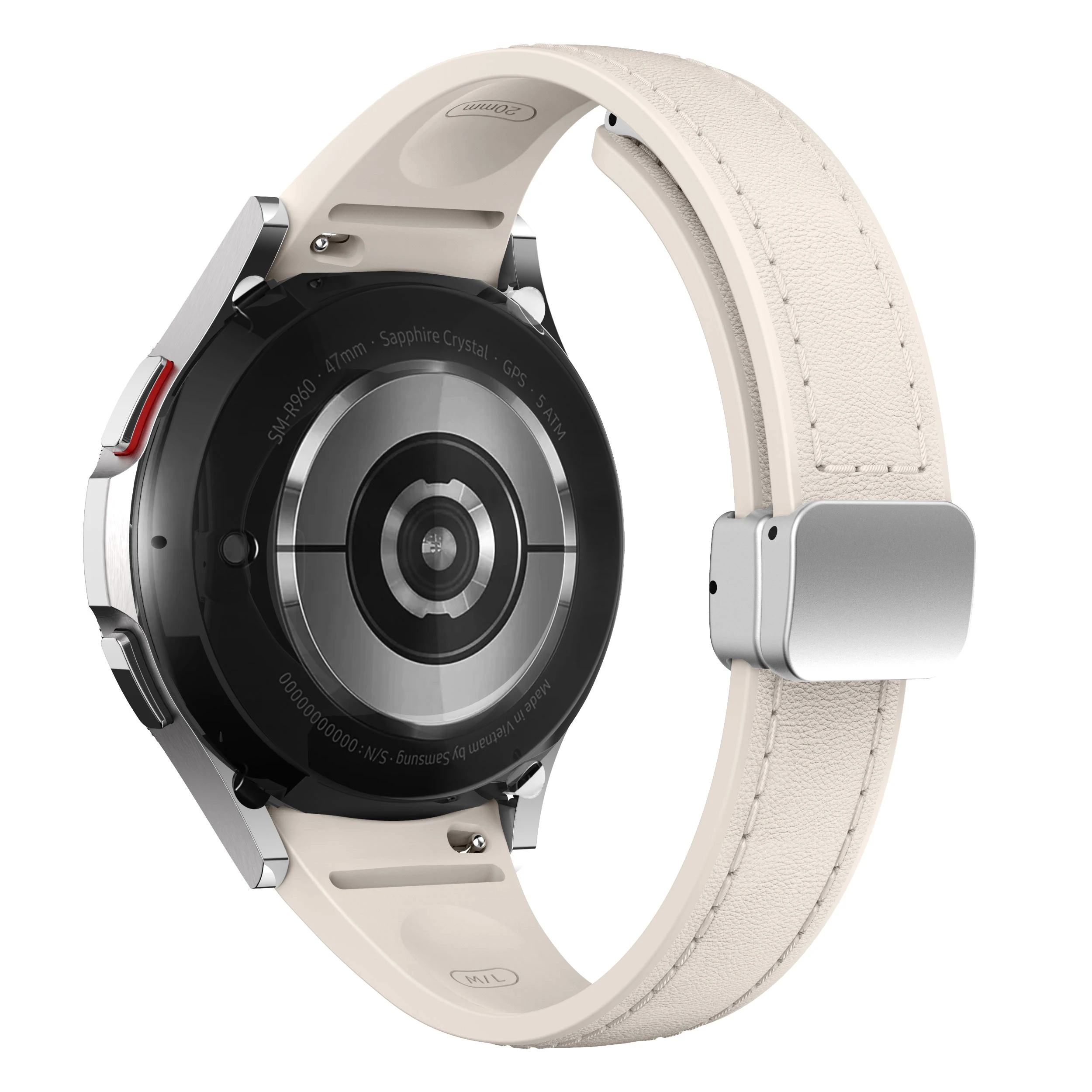 

Ремешок без зазора для Samsung Galaxy Watch 4 Classic 5 Pro 44 мм 40 мм, магнитный кожаный + силиконовый браслет Correa для Galaxy Watch 6