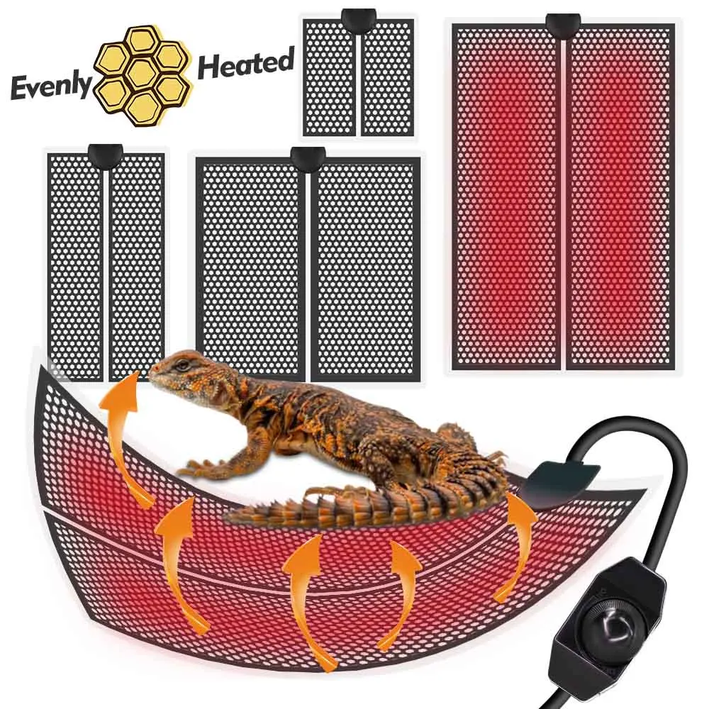 5-20W Reptile Heat Mat Plants Heating Pad with Temperature Control Indoor Garden Greenhouse Seedling Aquarium Terrarium Heater