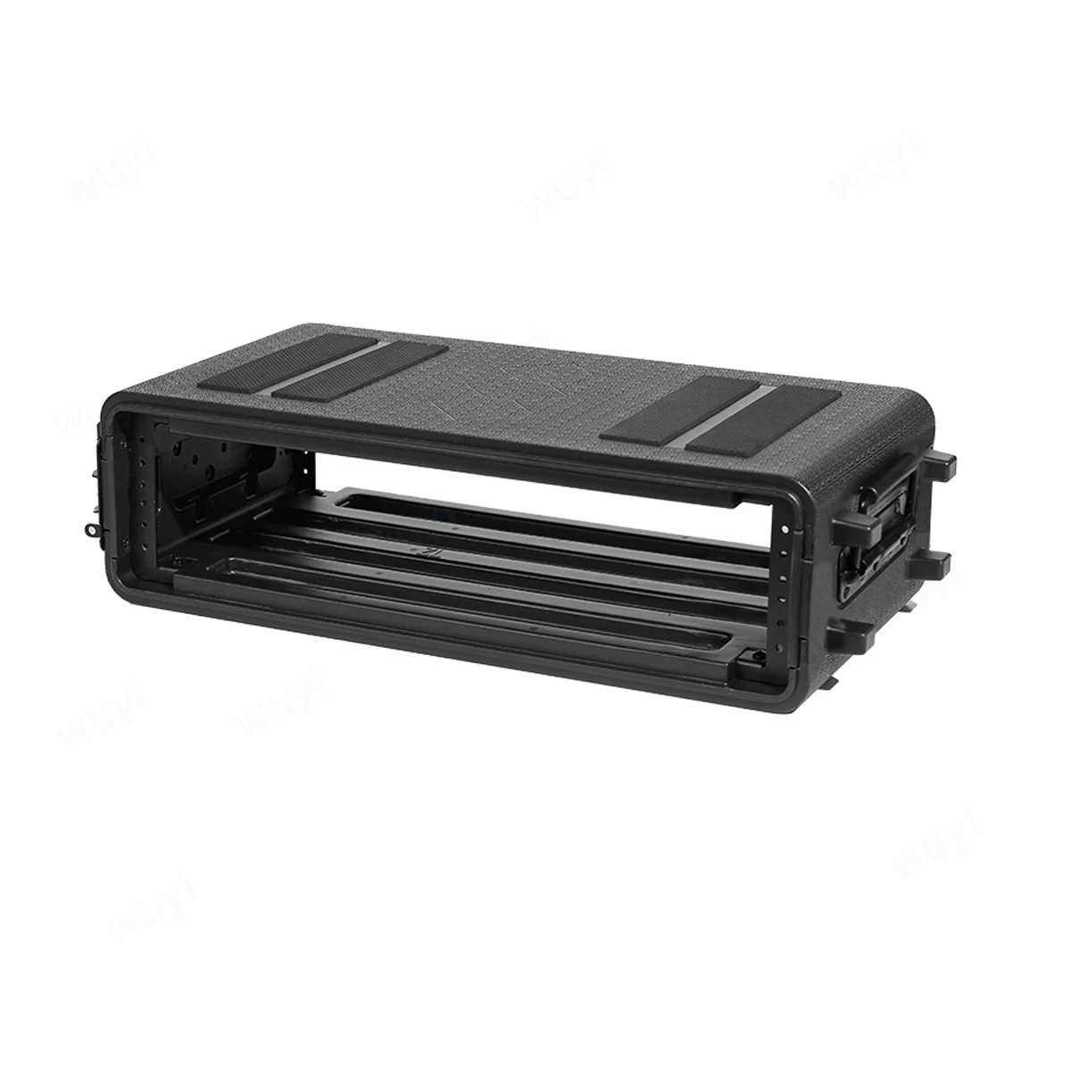 Main Body 390mm Deep Microphone Receiver 2U3U4U6U PE Cabinet Aluminum Fly Case Air Box Amplifier Mic Flightcase Shockproof Box 4