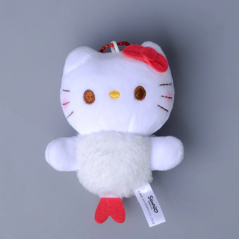 

Sanrio Keychain Kawaii Hello Kitty Plush Doll Toys Sushi Style Pendant Cartoon Cotton Bag Decor Sanrio Key Ring for Girls Gifts