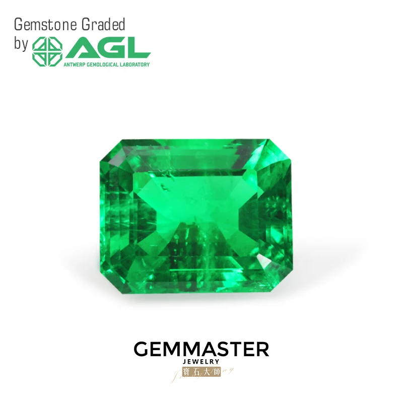 Emerald Cut Lab Grown Emerald VVS VS Green Gemstone Colombia Color Hydrothermal Lab With Certificate