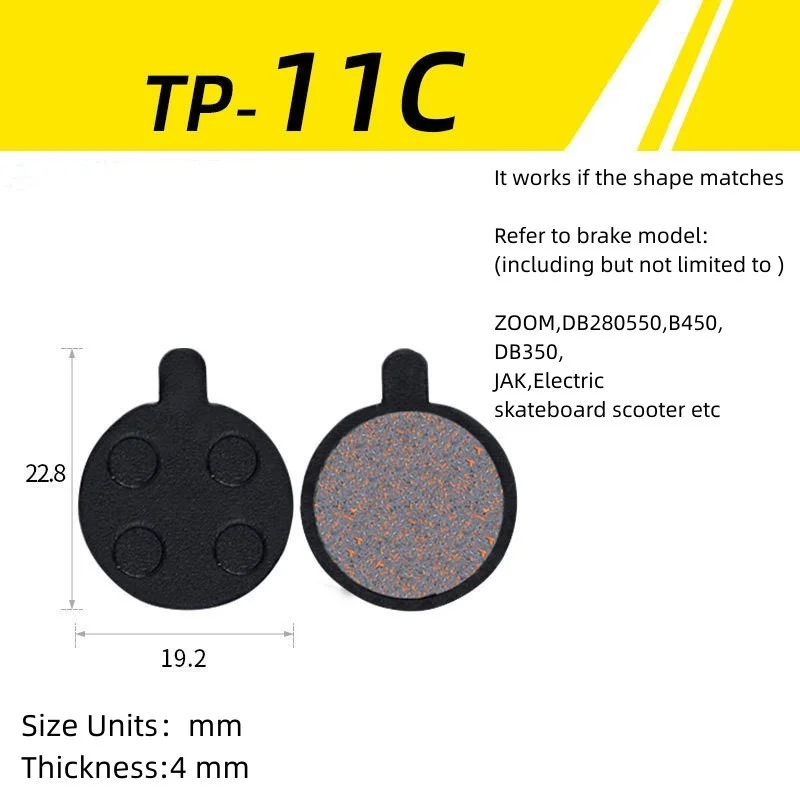 

1Pair Bicycle Disc Brake Pads Semi-Metallic Hydrauli Disc Brake Pad for SHIMANO SRAM AVID HAYES Magura Formula and Scooter