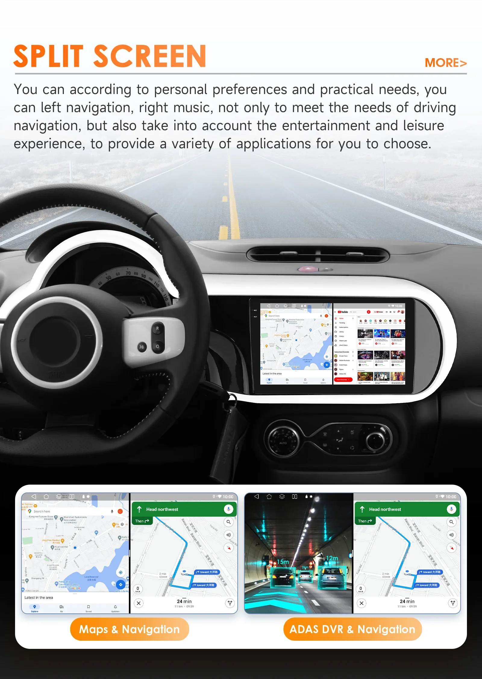 9 zoll AI Carplay Android 14 Autoradio Für Renault Twingo 3 III 2014-2024 Auto multimedia-player GPS Stereo 360 Cam BT 2DIN Bildschirm – Detail 39