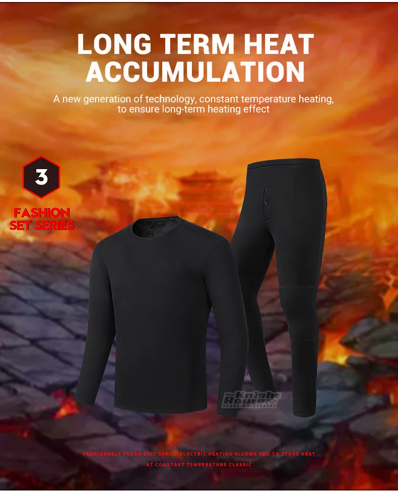 Motorcycle Riding Jackets Heated Men's Jackets Thermal Fleece Underwear