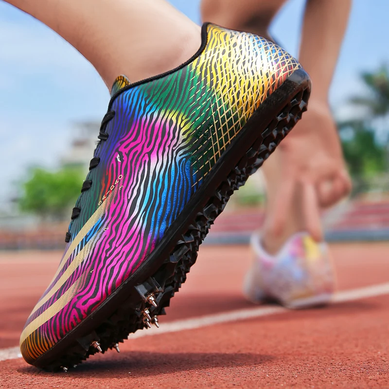 Lightweight Track Field Sneakers for Men and Women, Athlete Running Shoes, Training Shoes, Racing Spike Sport Shoes