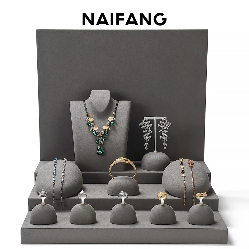 Light-Luxury-Jewelry-Display-Rack-Necklace-Earrings-Ring-Jewelry-Props ...