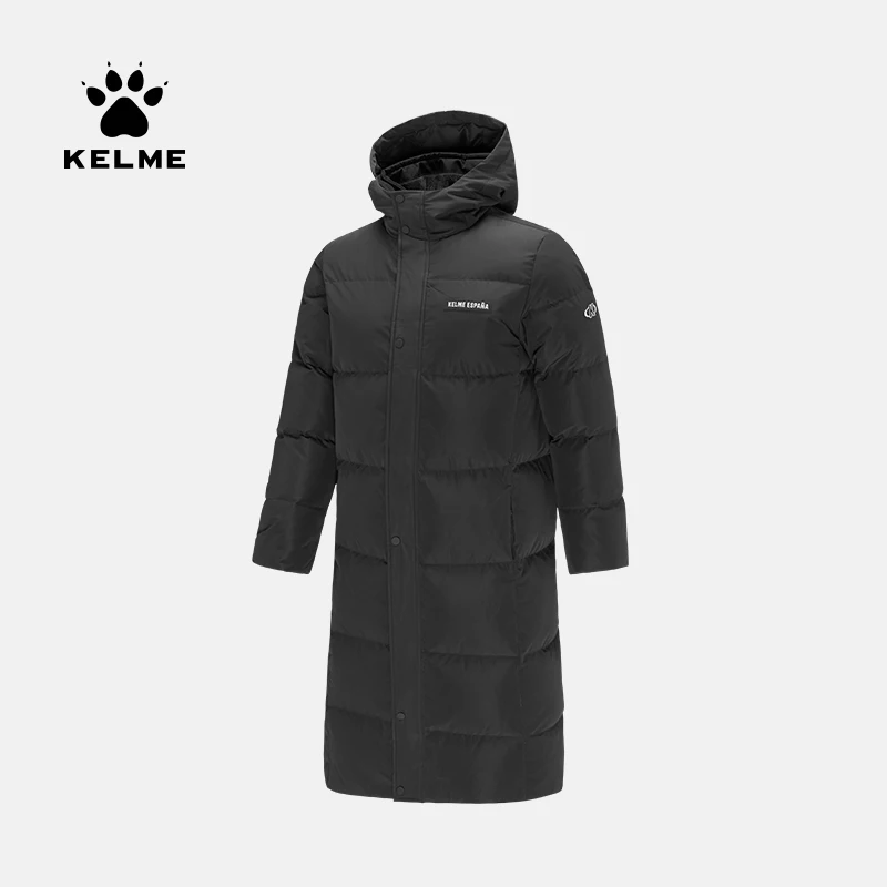 KELME Winter Sports Outdoor Fashion Down Jacket Men's And Women's Mid-Length Thickened Warm Coat 9247YR1025