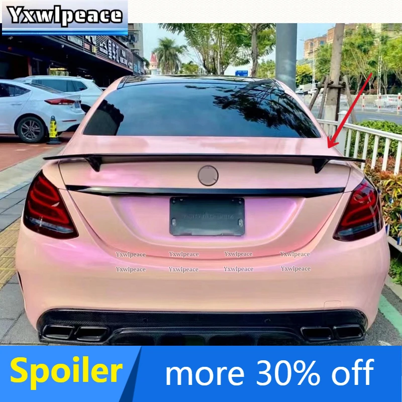 

For Benz C-class W205 Spoiler 2015-2019 C180 200 260 300 C63 High Quality ABS Material Car Rear Trunk Spoiler Wing