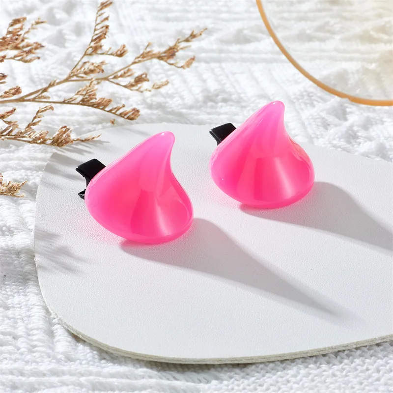 1 Pair Fun Halloween Hair Accessories Clip Cute Small Demon Horn Hairpins Festivals Gothic Party Girl Boy Cosplay Costume Props