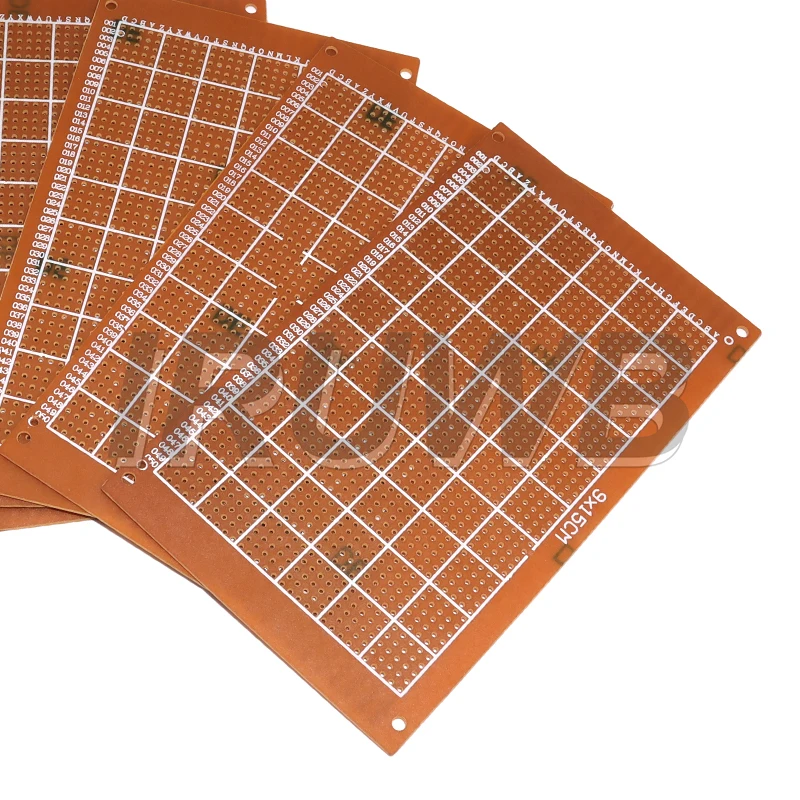 5개 9*15cm 노란색 단면 PCB 인쇄 회로 기판 아두이노용 9x15cm 범용 PCB 보드
