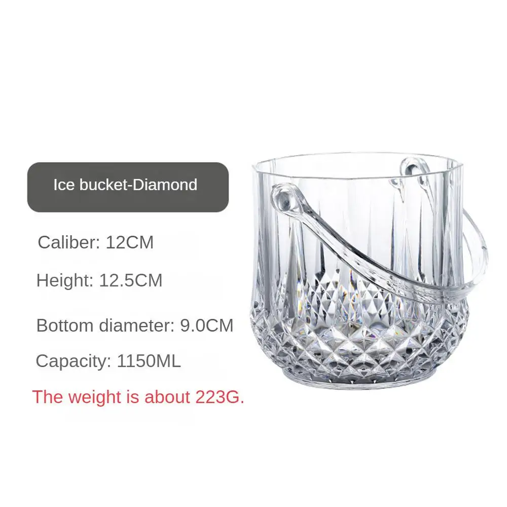 Transparent Wine Ice Cooler For Party Home Whisky Ice Bucket Champagne Bucket Thermal Beer Bar Accessories