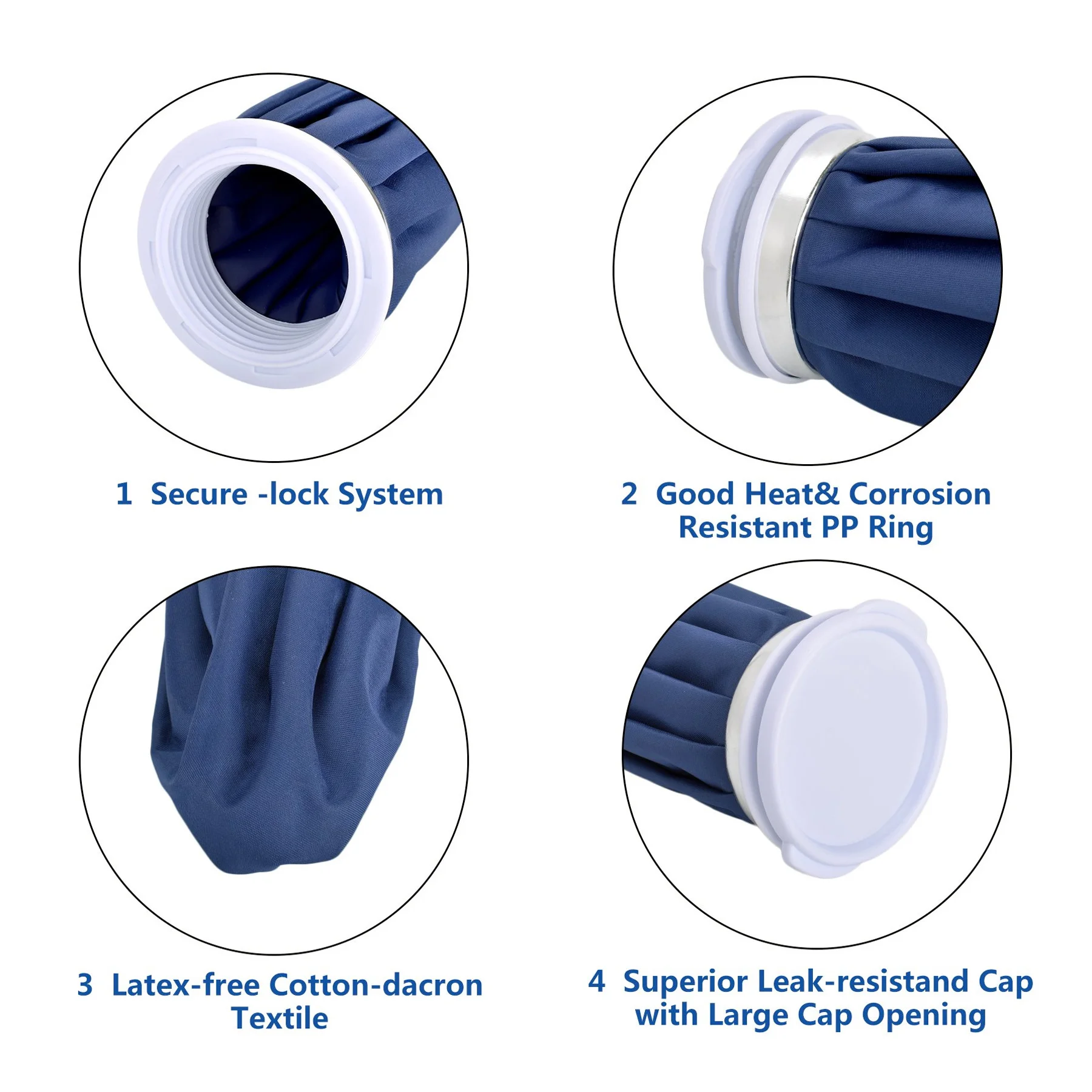 Warmwatertherapie met herbruikbare warm- en koudzak