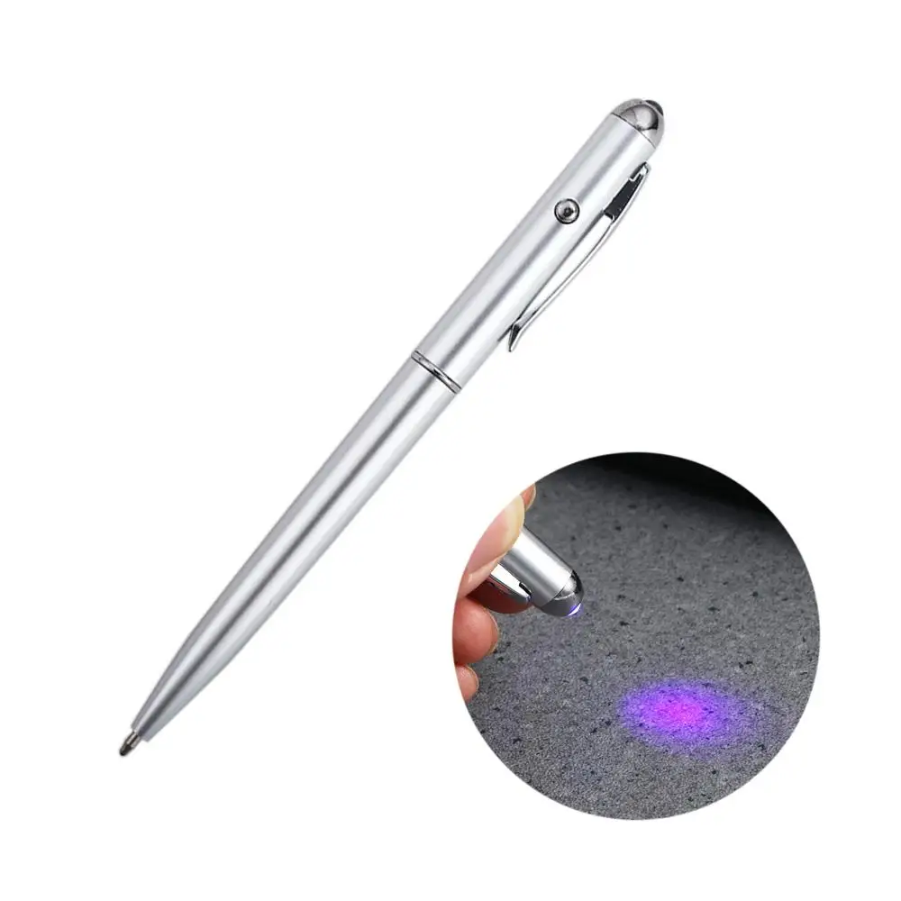 School Writing Plastic Material Stationery Drawing Magic Invisible Ink Pen Ballpoint Pens UV Light Pen Magic Secret Pen