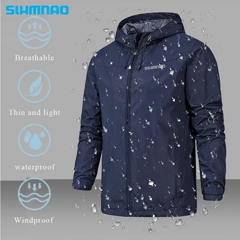 Spring and Autumn New Fishing Jackets Men's Windproof Zipper Jackets Outdoor Sports Cycling Leisure Fishing Clothes Men'