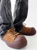 Retro luxury brand Man sneaker Genuine leather suede Big Head Sneakers Men's Shoes Oversized size 46 High Street ugly shoes 1