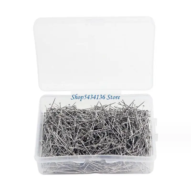 H7ED 300Pcs 다목적 바느질 포지셔닝 핀 스틸 와이어 양장점 핀 케이스 포함