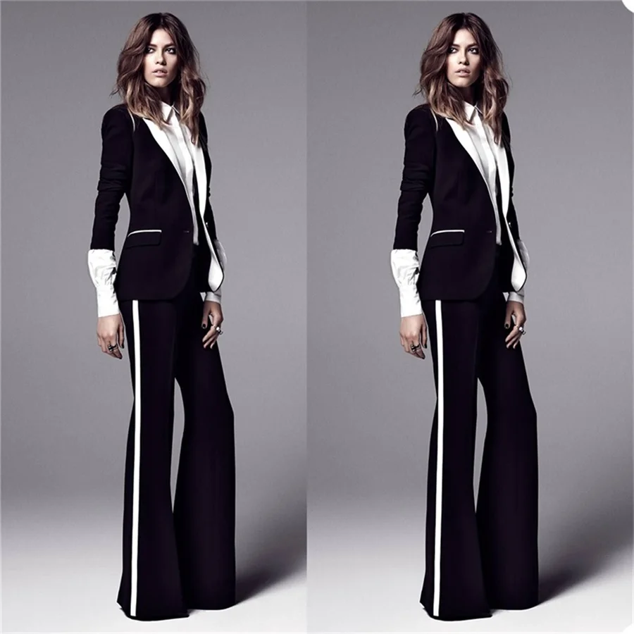 Vrouwen Pak Satijn 2 Stks Slim Fit Trouwjurk Vrouwen Blazer Broek Sets