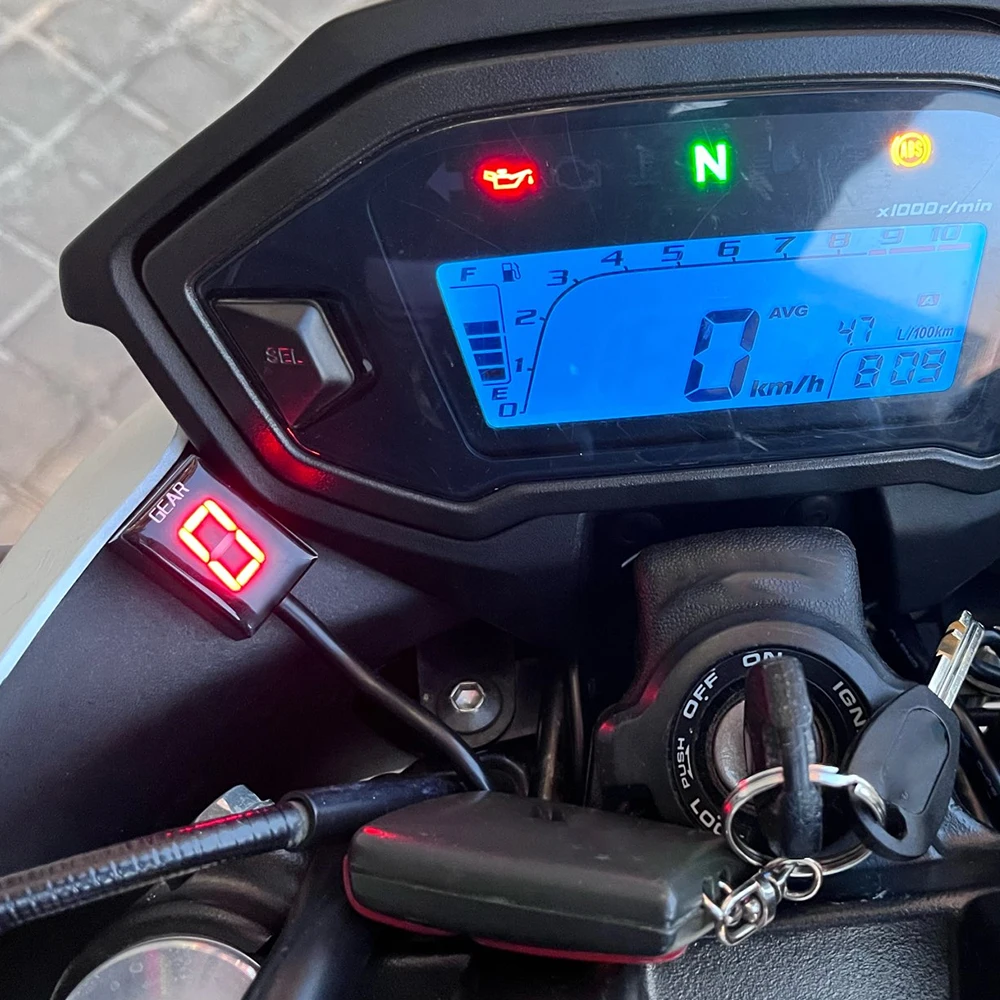 Motorcycle LED Gear Indicator Speed Display Meter