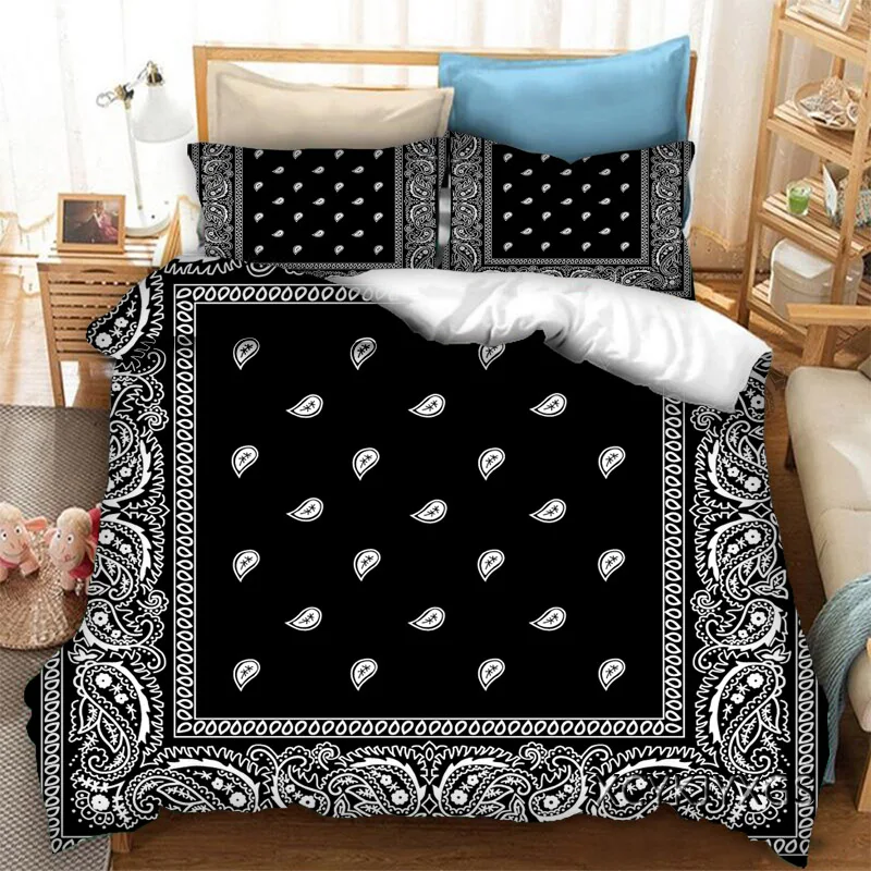 phechion Bandana 3D Print Bedding Set Duvet Covers Pillowcases One Piece Comforter Bedding Sets Bedclothes Bed Linen K181 2