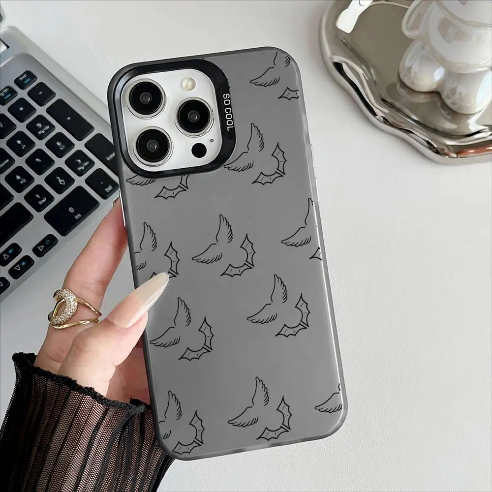 Deluxe Singer D-Duki Electroplated Silver Phone Case with Metal Accents