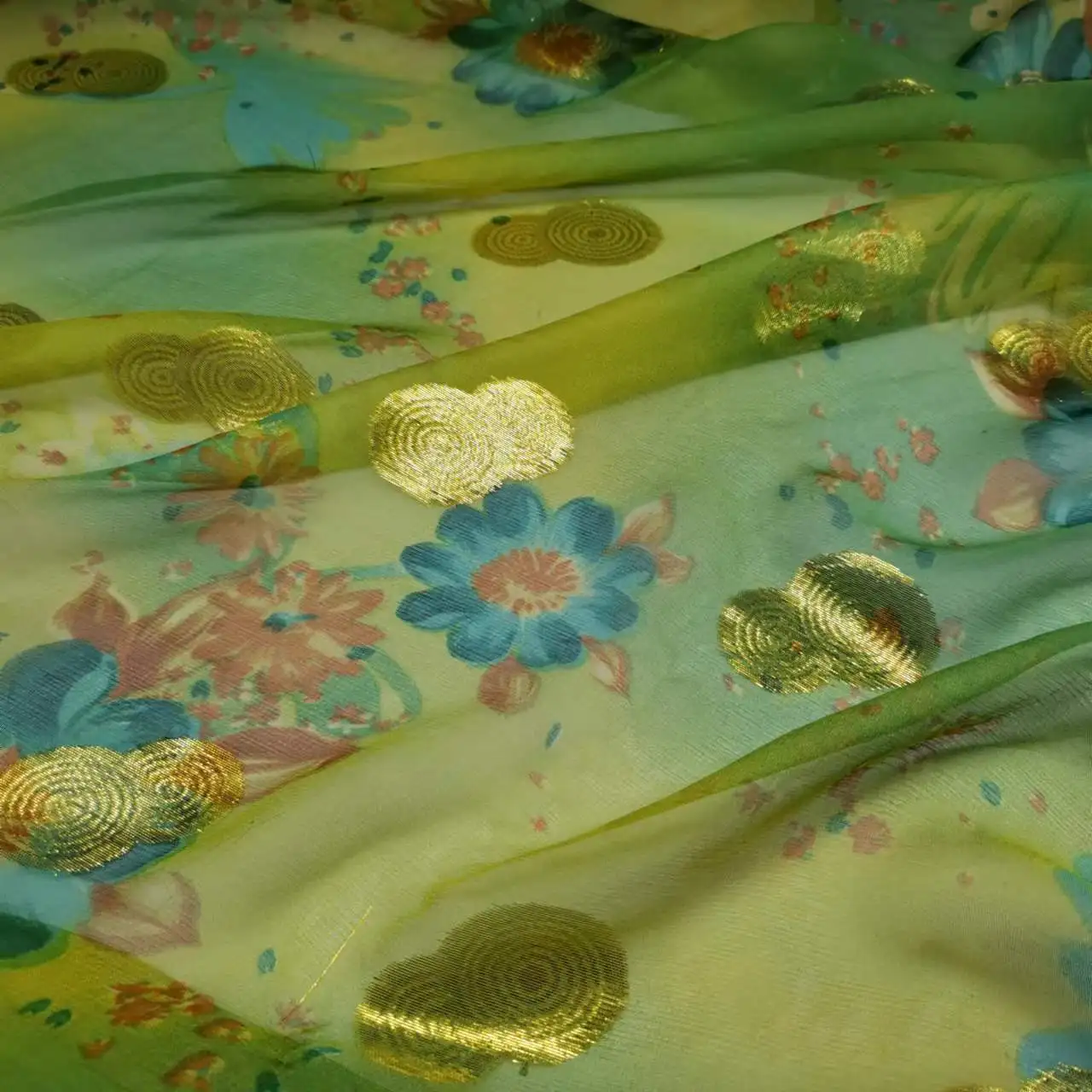 Saree Mulberry Silk Metallic Lurex Brocade Metallic Sudan Toub Fabric Soft Somali Dirac DIY Cloth Dress Scarf Material
