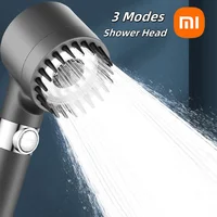 XIAOMI High Pressurized Filter Shower Head 3-mode Adjustable Spray With Massage Brush Rain Faucet Shower Set Bathroom Accessory 1