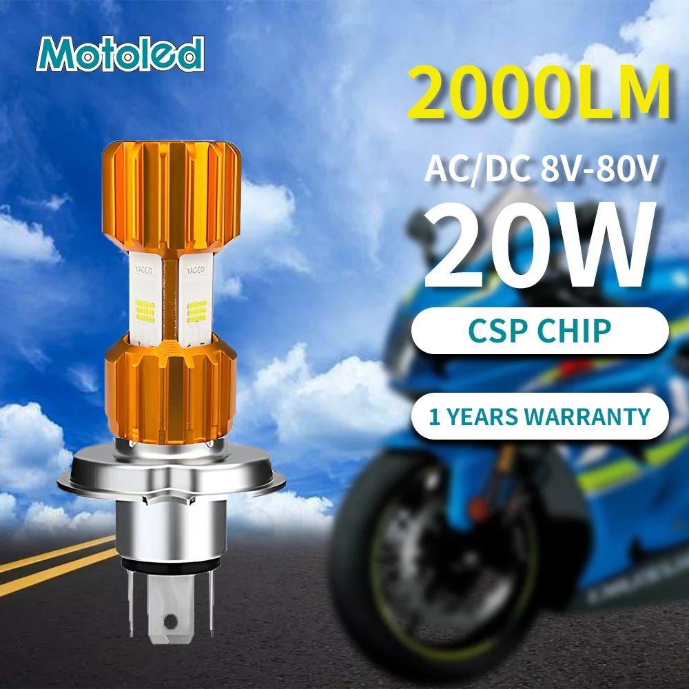 

MOTOLED Super Bright Motorcycle Head Light Scooter Front Lamp Autocycle Led H4 HS1 Headlight Bulbs 12V Headlamp for Suzuki
