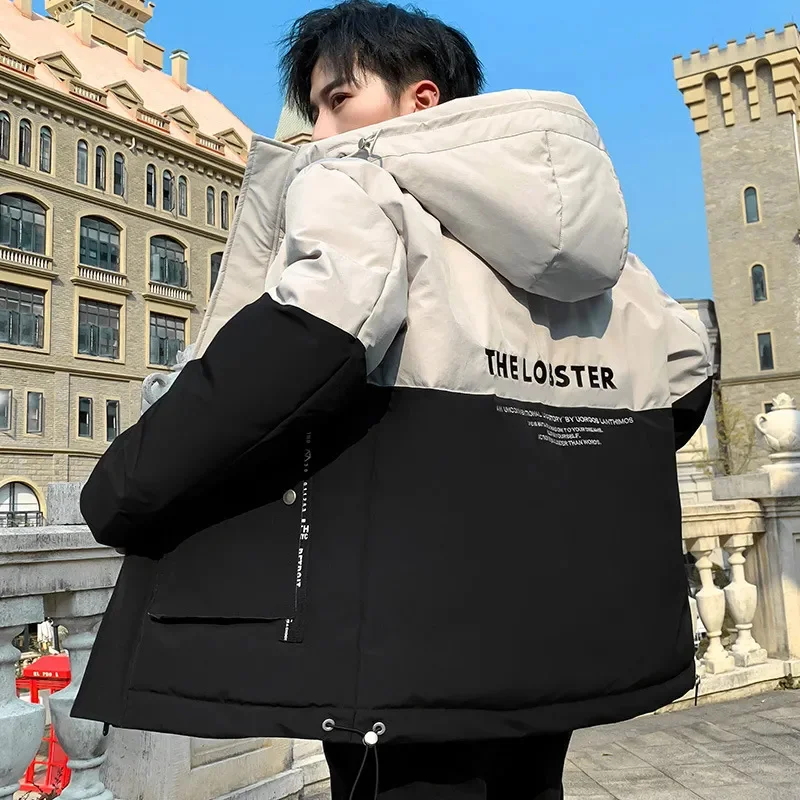 

Men's winter jacket, hooded jacket, Korean down jacket, fashionable, padded