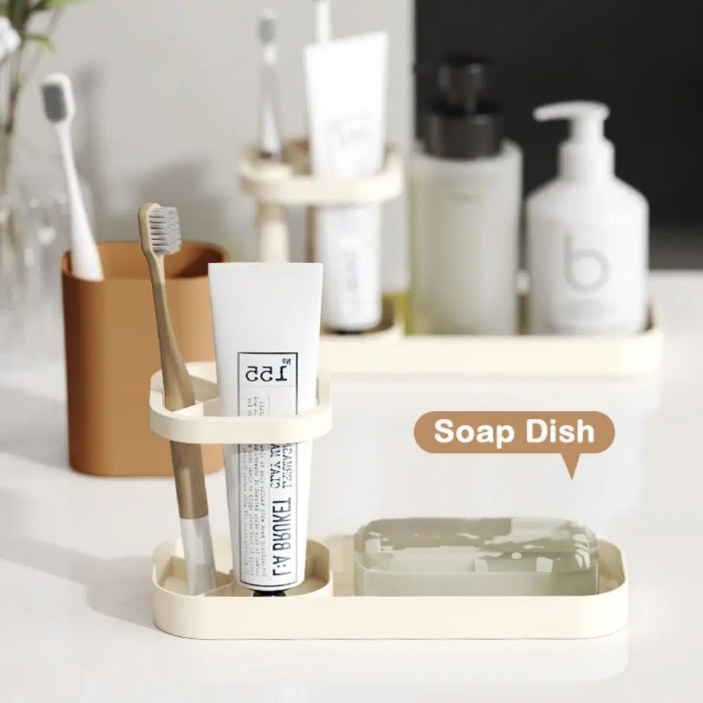 New Multifunctional Toothpaste And Toothbrush Rack Storage Tray Mouthwash Cup Set Bathroom Organizer Household Toothbrush Holder