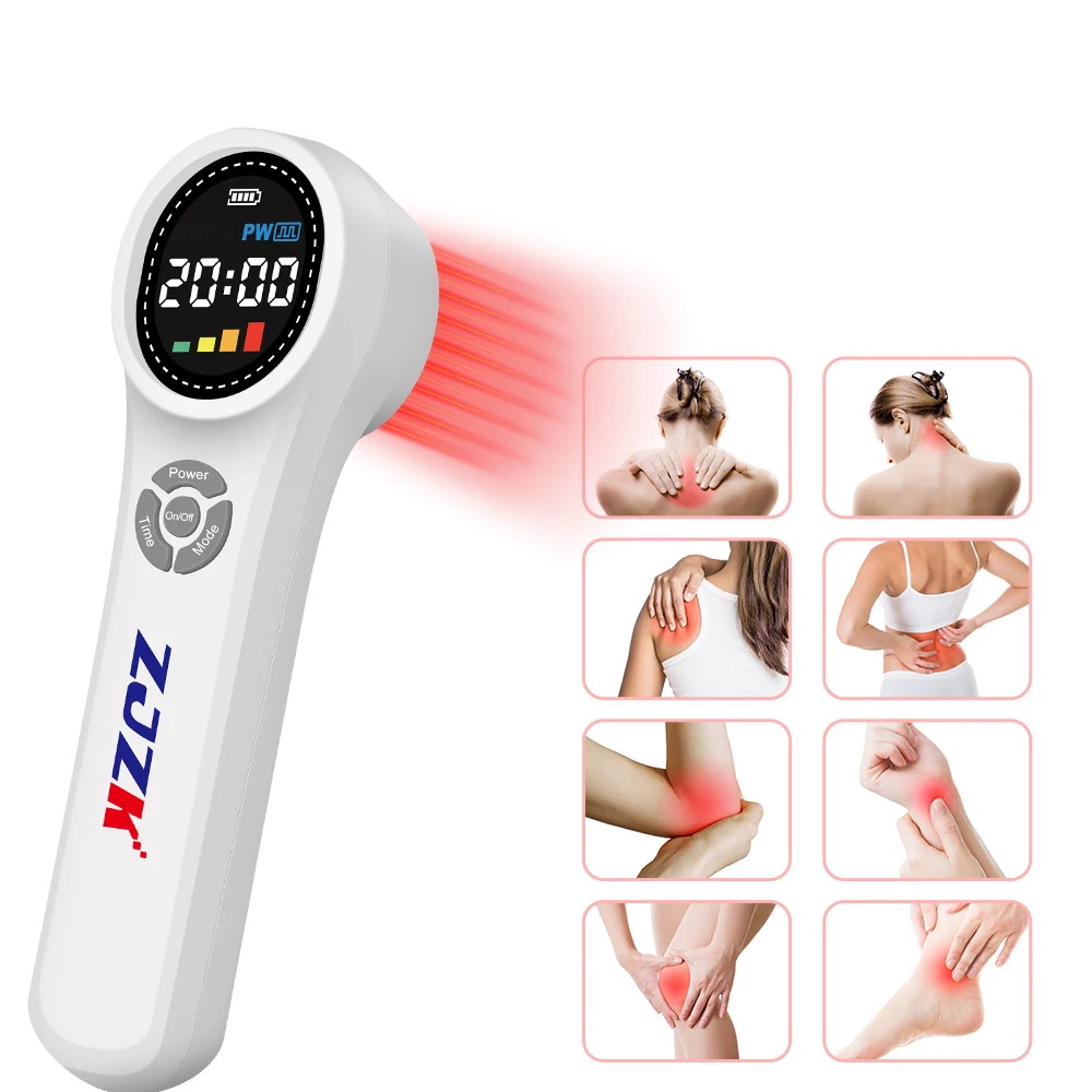 

ZJZK Высокочастотный терапевтический лазерный фототерапия 808 нм 650 нм Оборудование для физиотерапии артрита для облегчения боли в мышцах