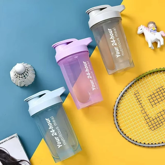 New Portable Shaker Cup for Men and Women Protein Powder Replacement Milkshake Mixing Cup Fitness Sports Water Cup Scale Bottle 2