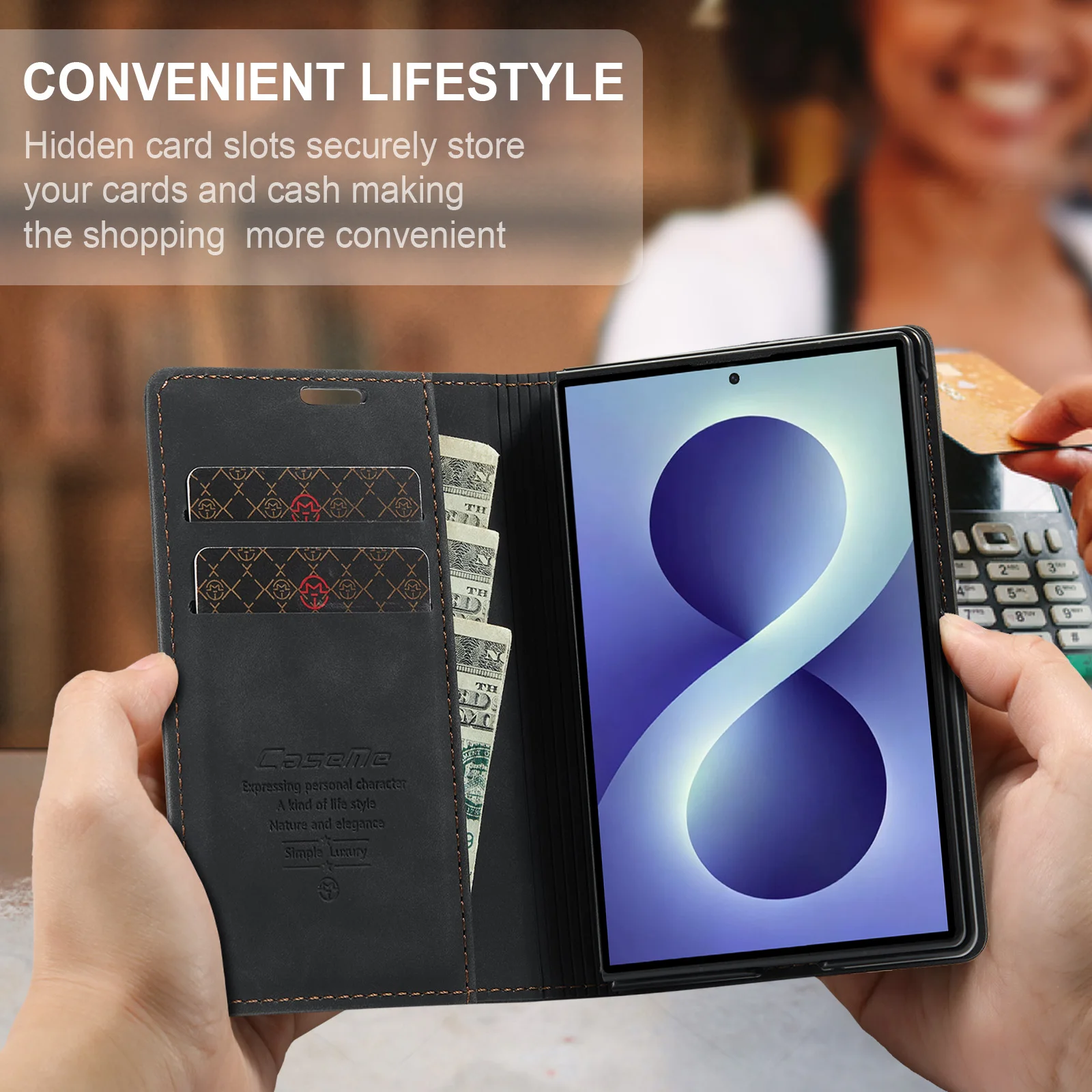 Vintage Magnetic Flip PU Leather Wallet Phone Case Cover