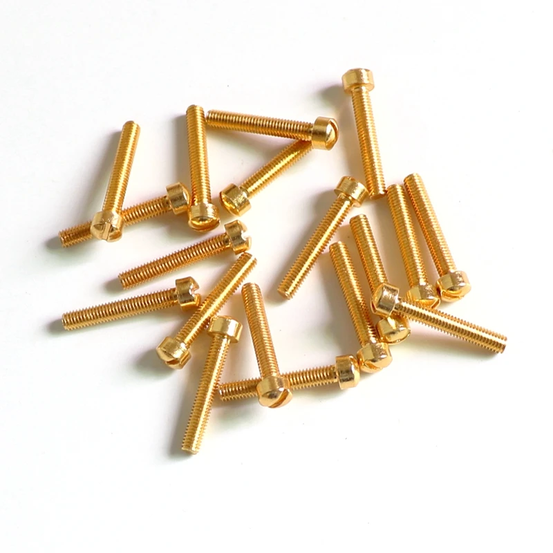 Donlis 30pcs 3*18mm Hex and Slotted Head Gold Humbucker Guitar Pickup