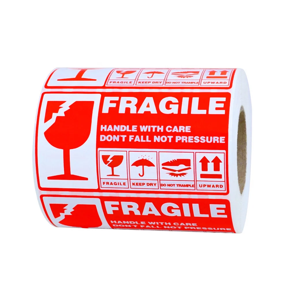 

300pcs Paper Fragile Stickers Moving Packing Shipping Warning Stickers
