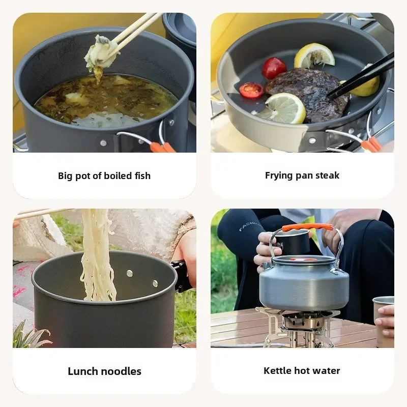Ultralight Aluminum Camping Cookware Set 5