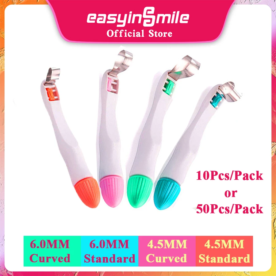 Easyinsmile 10/50Pcs Dental Pro Matrix Bands Fasce Per Matrice Sagomate Sezionali Preformate Fasce Per Fermi Curve E Standard