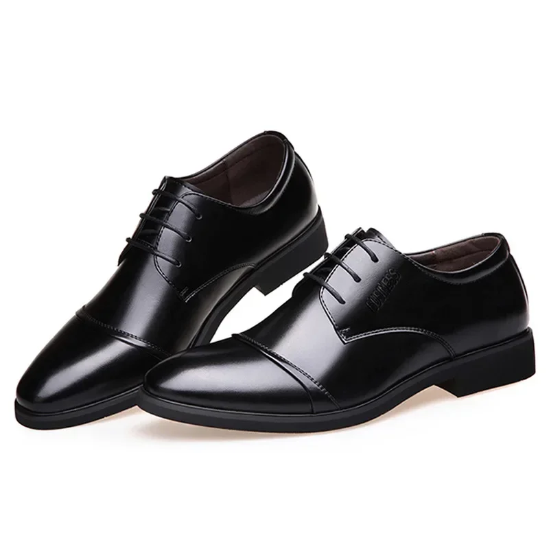 Handcrafted Mens Oxford Shoes Patent Calfskin Leather Brogue Dress Shoes Classic Business Formal Man