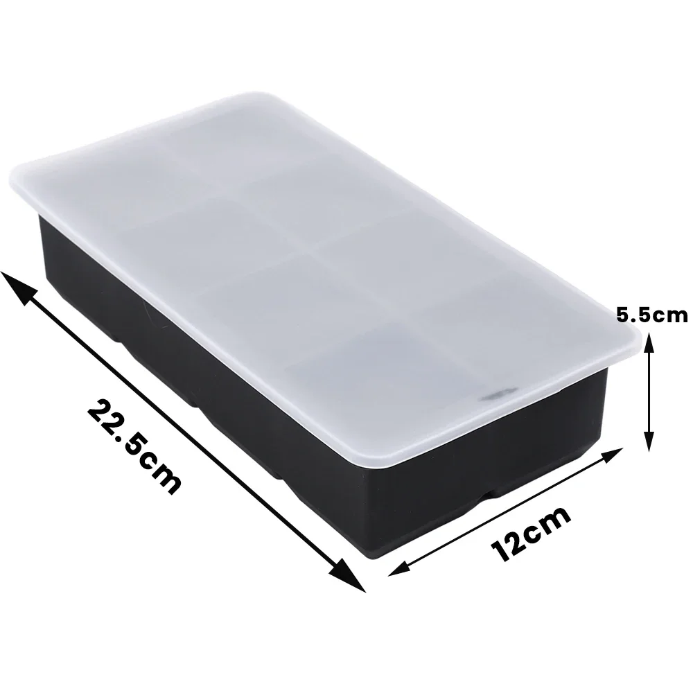 S306cca2fd48a4ad0b265aee494c84c981 4, 6, 8 Grid Big Ice Tray Mold Box Large Food Grade Silicone Ice Cube Square Tray Mold DIY Bar Pub Wine Ice Blocks Maker Model Mallzona