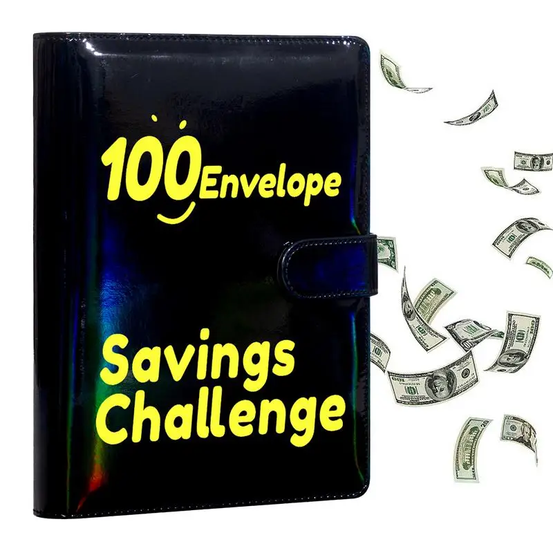 

Папка-конверт А5 100 года для экономии денег, бюджетная папка, забавная и организованная папка для гибких сбережений, папка для цели с наличными