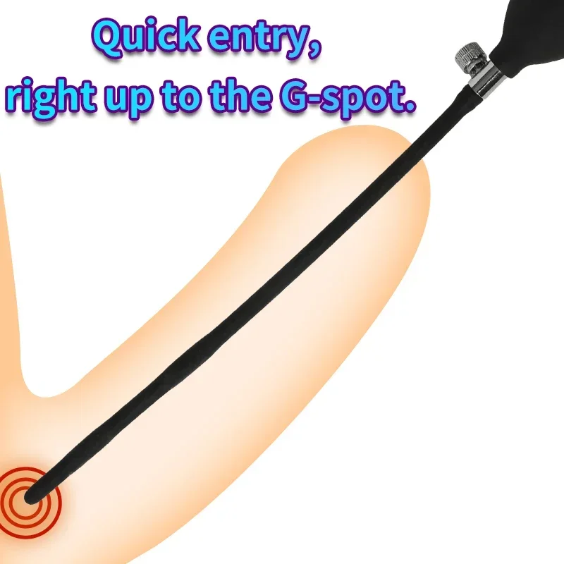 Double Ball Inflated Urethra Plug Penis Stimulator Catheter Silicone Urethral Sounding Rod Dilation Male Masturbation Sex Toy urethral dilator silicone urethral dilator
