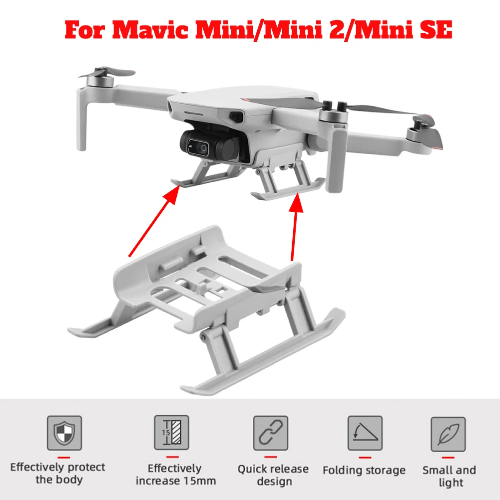 Drone Landing Gear Foldable Landing Gear Height Extender Leg for DJI Mavic Mini 1/2/SE DJI MINI 3 PRO Drone Accessories