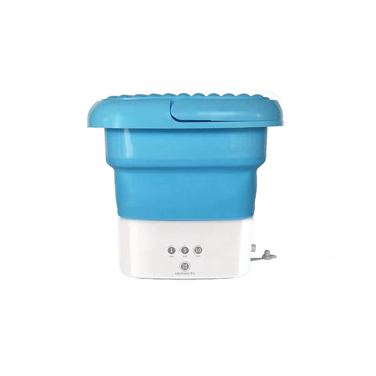 

Blue Washing Machine, Mini Folding Washing Machine Combo with Small Collapsible Drain Basket EU Plug