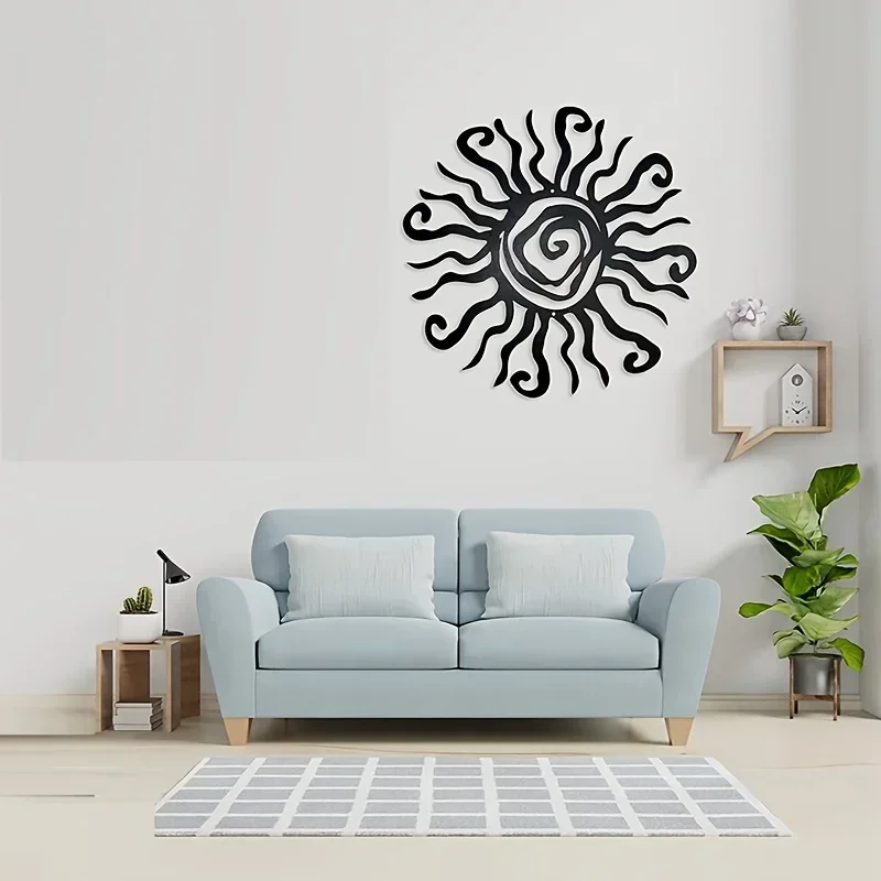 

CIFBUY Deco Wacky Sun Metal Wall Art Outdoor Home Decor Rust Proof Wall Sculpture Garden Home Iron Art Silhouette Indoor Outdoor